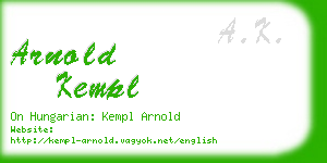 arnold kempl business card